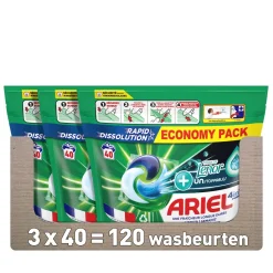 Ariel Pods+ Vloeibaar Wasmiddelcapsules + Touch Van Lenor Unst Color - 3 X 40 Wasbeurten - 120 Wasbeurten Online