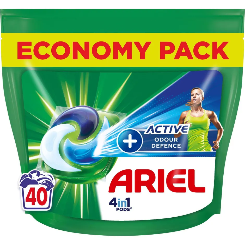 Ariel Pods+ Vloeibaar Wasmiddelcapsules + Actieve Geurbestrijding- 3 X 40 Wasbeurten - 120 Wasbeurten Hot