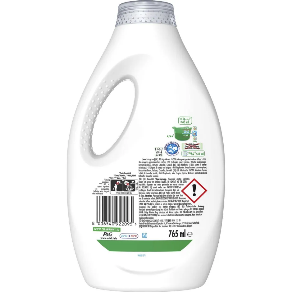 Ariel Vloeibaar Wasmiddel + Ultra Vlekverwijderaar - 4 X 17 Wasbeurten - 68 Wasbeurten Discount