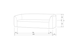 BePureHome 3-Zitsbank Sloping Hot