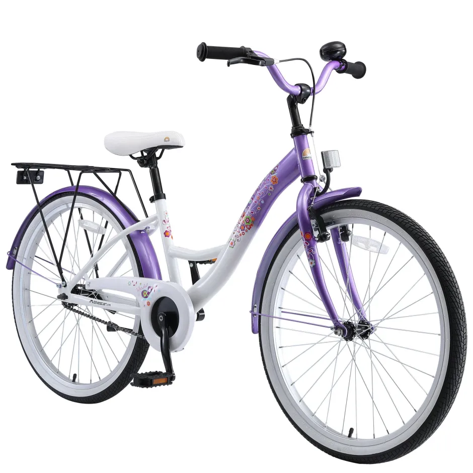 BikeStar Classic Kinderfiets 24 Inch Lila^ Kinderfietsen