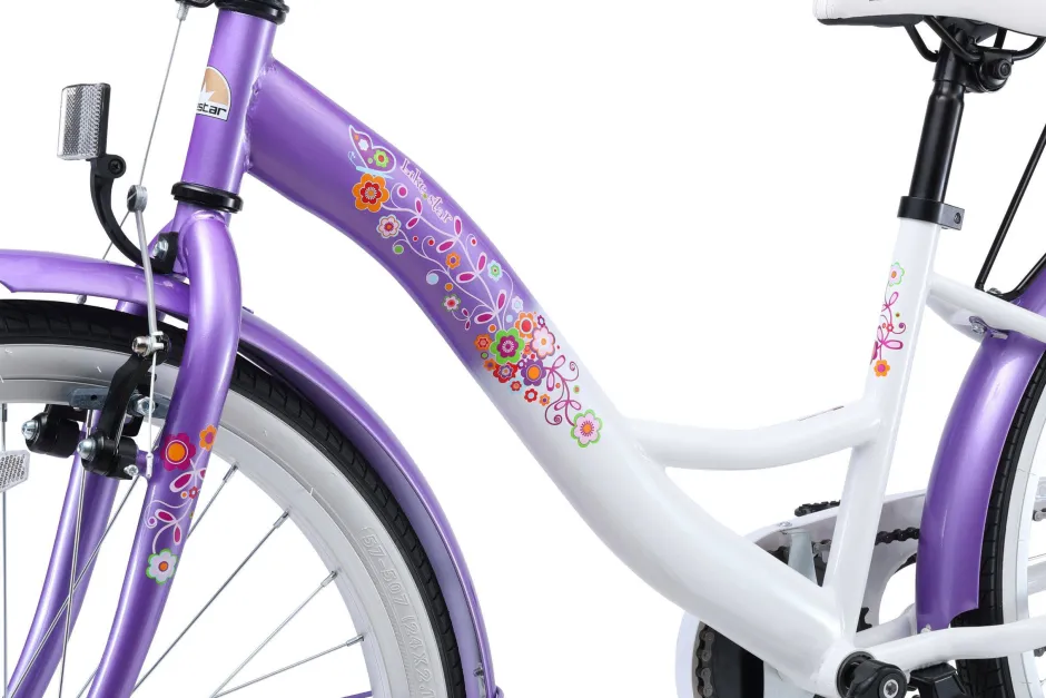 BikeStar Classic Kinderfiets 24 Inch Lila^ Kinderfietsen