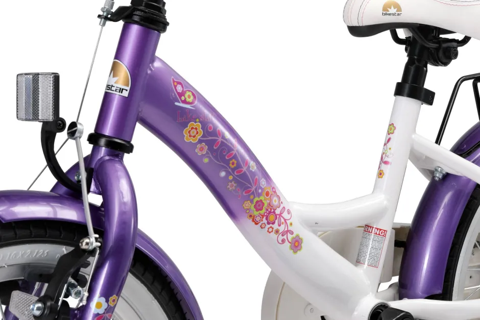BikeStar Classic Kinderfiets 16 Inch Lila^ Kinderfietsen