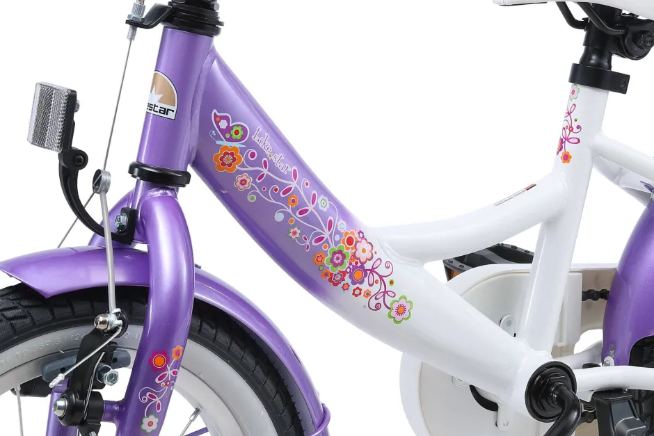 BikeStar Classic Kinderfiets 14 Inch Lila^ Kinderfietsen