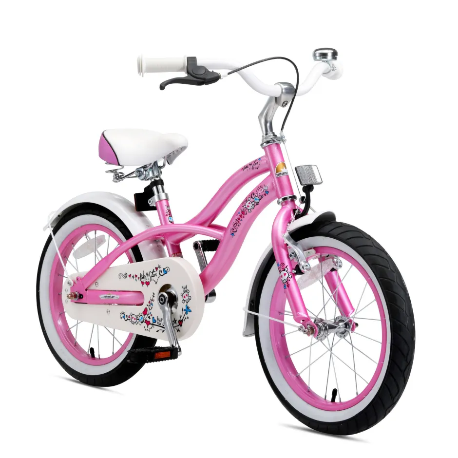 BikeStar Cruiser Kinderfiets 16 Inch Roze^ Kinderfietsen