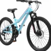 BikeStar Hardtail Mtb Kinderfiets 24 Inch Turquoise /Wit, 21 Speed^ Kinderfietsen