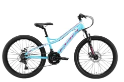 BikeStar Hardtail Mtb Kinderfiets 24 Inch Turquoise /Wit, 21 Speed^ Kinderfietsen
