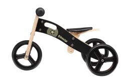 BikeStar Mini Loopfiets 2 In 1, Hout, Zwart^ Peuterspeelgoed