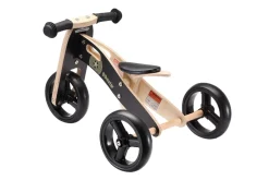 BikeStar Mini Loopfiets 2 In 1, Hout, Zwart^ Peuterspeelgoed