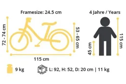 BikeStar Mountainbike Kinderfiets 16 Inch Zwart^ Kinderfietsen