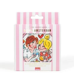 Blond Amsterdam Onderzetters Even Bijkletsen (Set Van 4) Clearance