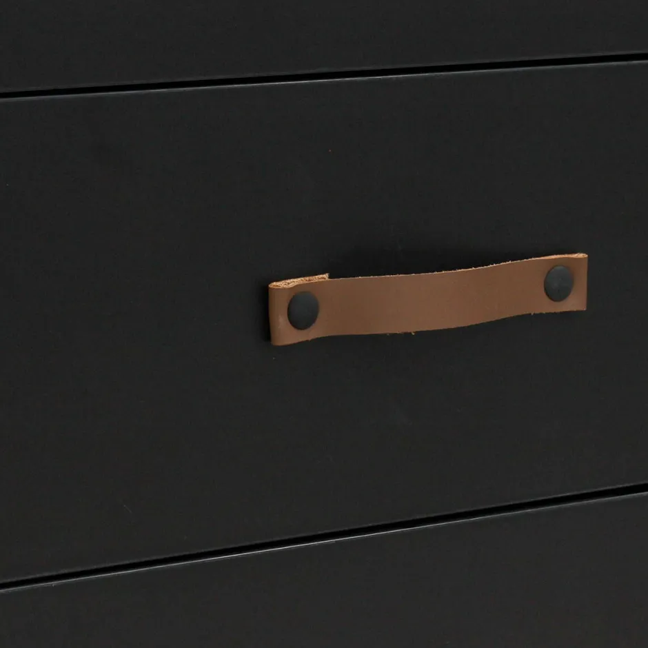 Bopita Bureau Floris Mat Zwart/Naturel Outlet