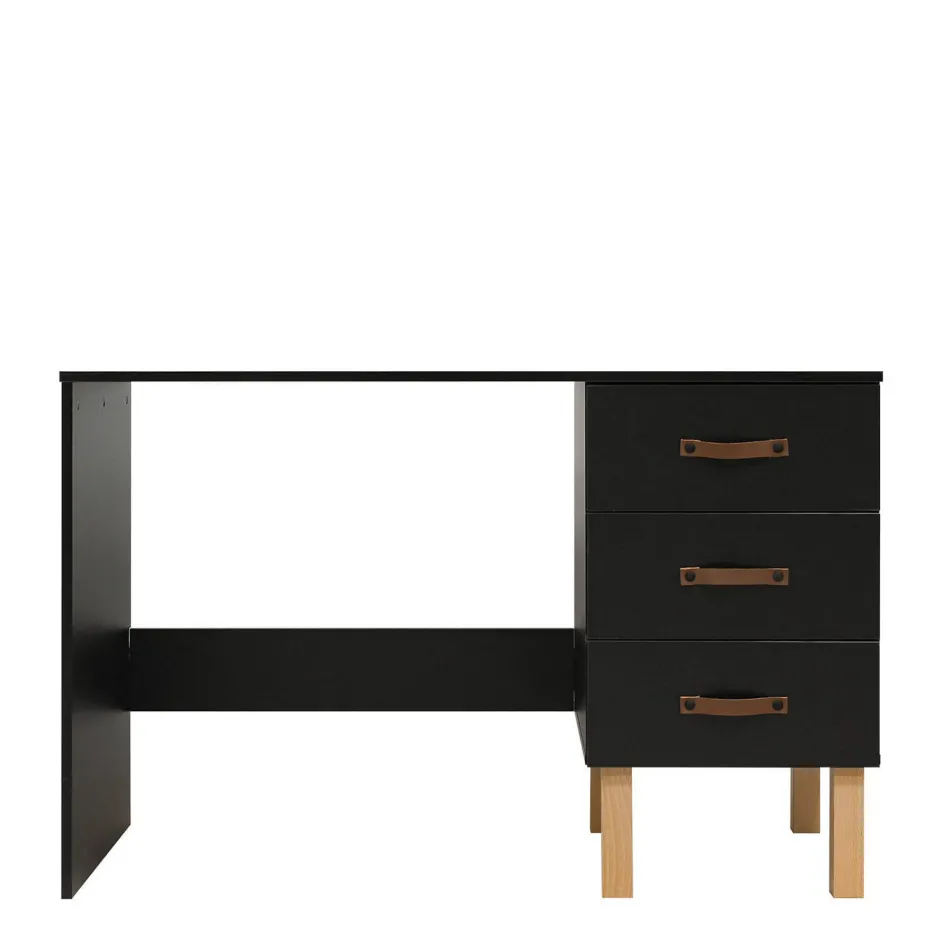 Bopita Bureau Floris Mat Zwart/Naturel Outlet