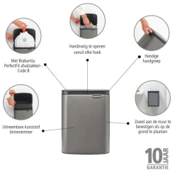 Brabantia Bo Afvalemmer (7L) Hot