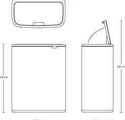 Brabantia Bo Touch Bin Prullenbak (2X30L) (Afvalscheiding) Clearance