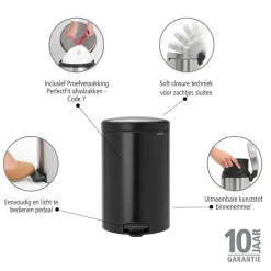 Brabantia Newicon Newicon Pedaalemmer (20L) Hot
