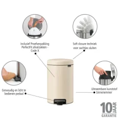 Brabantia Newicon Pedaalemmer (12L) Best