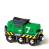 Brio Houten Locomotief Voor Goederentrein Op Batterijen - 33214^ Houten Speelgoed
