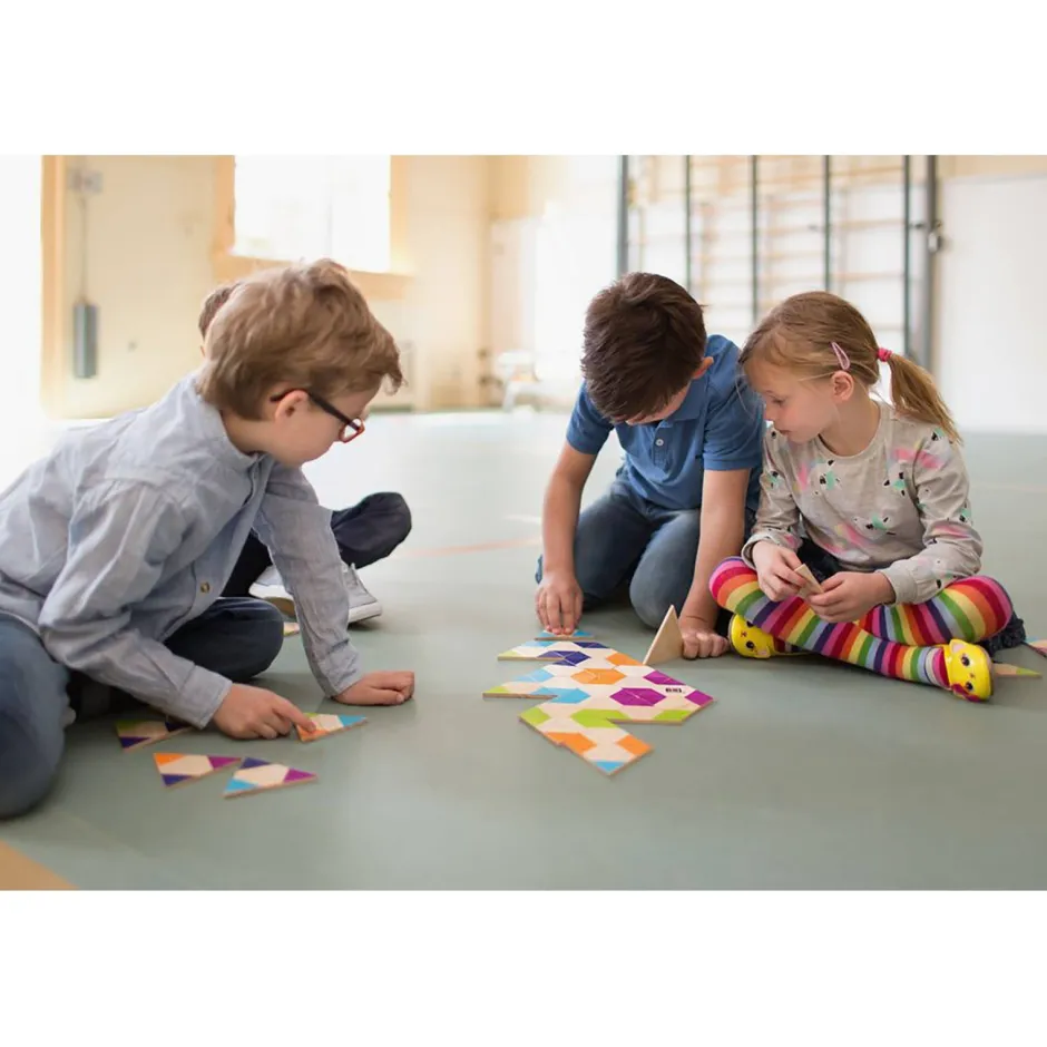 BS Toys Triangle Dominoes^ Houten Speelgoed