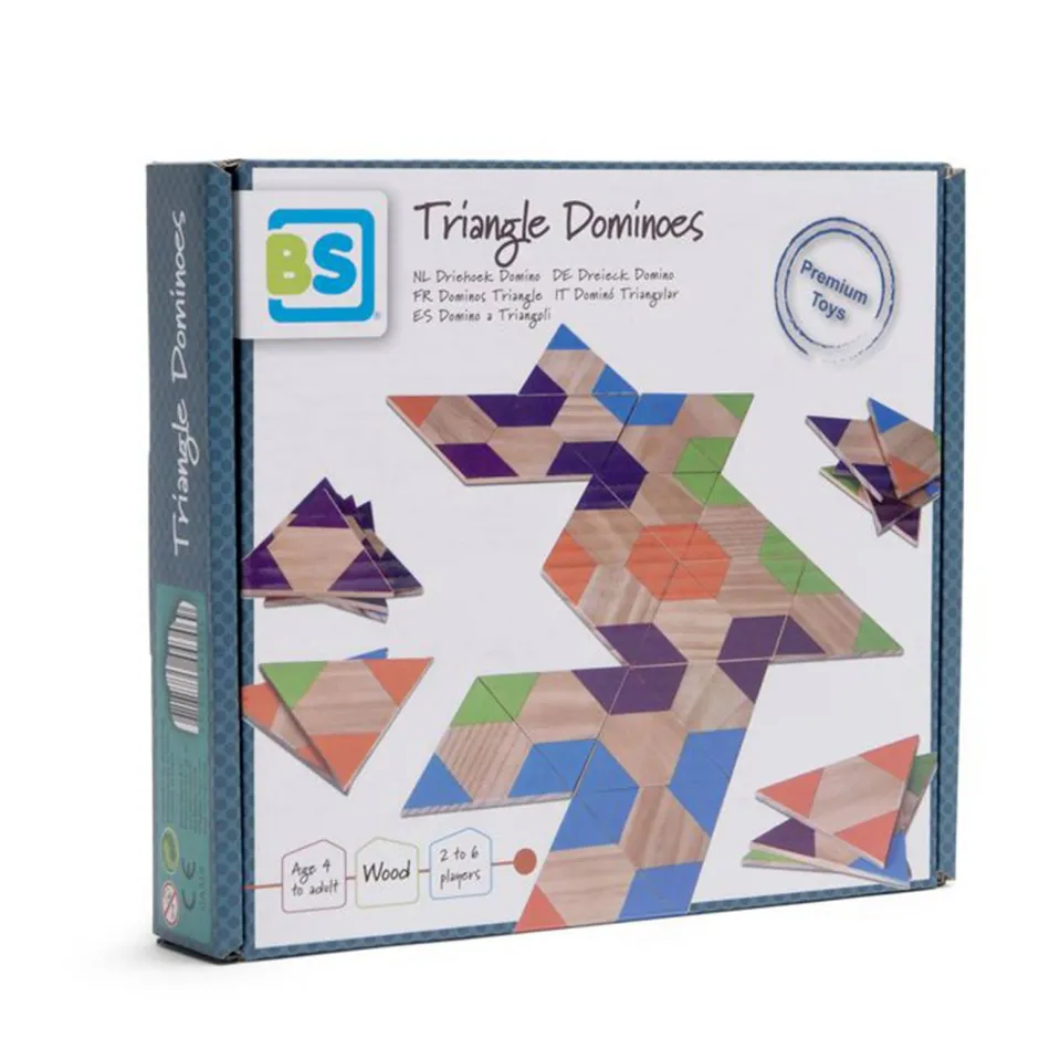BS Toys Triangle Dominoes^ Houten Speelgoed