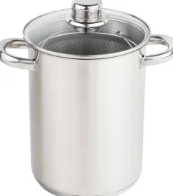 CasaLupo Aspergepan Met Glazen Deksel - Rvs - O 16 Cm / 4.0 Liter