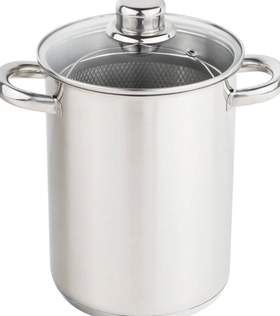 CasaLupo Aspergepan Met Glazen Deksel - Rvs - O 16 Cm / 4.0 Liter