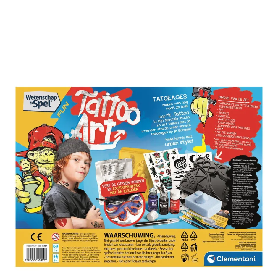 Clementoni Wetenschap & Spel Tattoo Art^ Houten Speelgoed