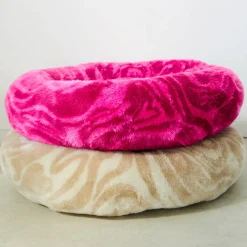 Dogguo Honden/Katten Mand O70X20 Cm Fluffy Plush Swirl Patroon Beige Maat M Discount