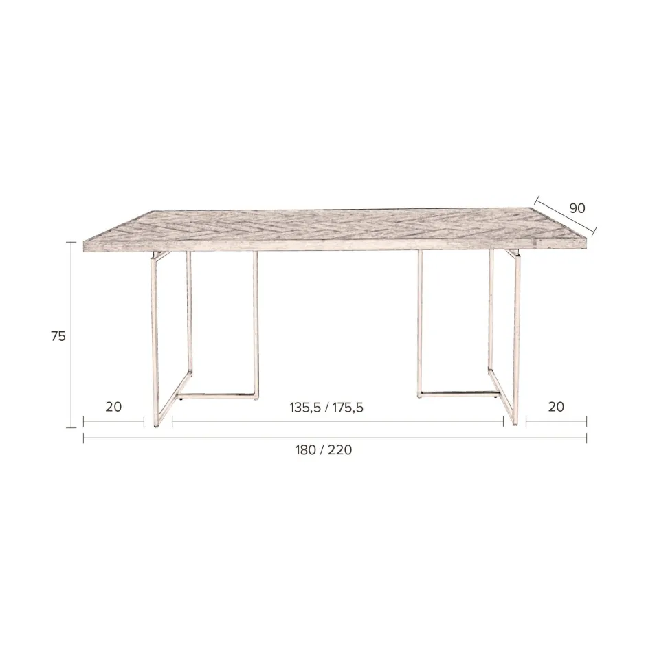 Dutchbone Eetkamertafel (180X90 Cm) Class Discount