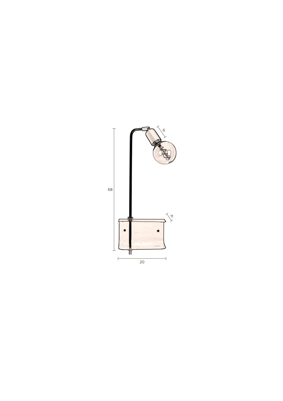 Dutchbone Wandlamp Shaw Best