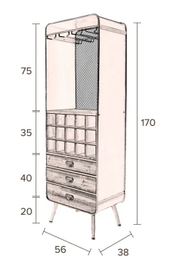 Dutchbone Wijnkast Vino Outlet