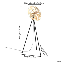 EGLO Vloerlamp Castanuelo Goud Online