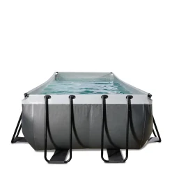 EXIT Black Leather Zwembad 400X200X122Cm Met Filterpomp^ Zwembaden