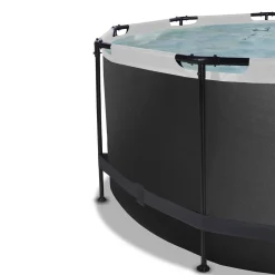 EXIT Black Leather Zwembad O360X122Cm Met Filterpomp^ Zwembaden