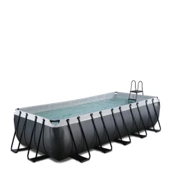 EXIT Black Leather Zwembad 540X250X122Cm Met Filterpomp^ Zwembaden