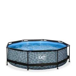 EXIT Frame Pool O300X76Cm (12V Cartridge Filter) – Grijs^ Zwembaden