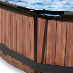 EXIT Frame Pool O300X76Cm (12V Cartridge Filter) – Houtbruin^ Zwembaden