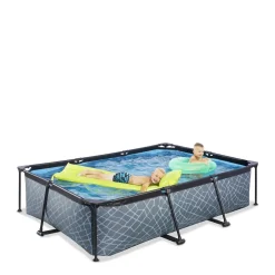 EXIT Frame Pool 300X200X65Cm (12V Cartridge Filter) - Grijs^ Zwembaden