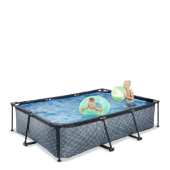 EXIT Frame Pool 300X200X65Cm (12V Cartridge Filter) - Grijs^ Zwembaden