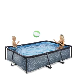 EXIT Frame Pool 300X200X65Cm (12V Cartridge Filter) - Grijs^ Zwembaden