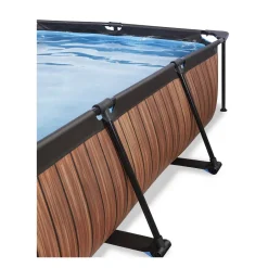 EXIT Frame Pool 300X200X65Cm (12V Cartridge Filter) - Houtbruin^ Zwembaden