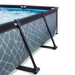 EXIT Frame Pool 300X200X65Cm (12V Cartridge Filter) - Grijs^ Zwembaden