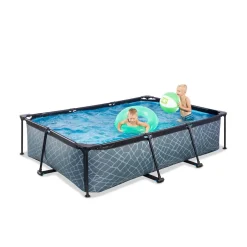 EXIT Frame Pool 300X200X65Cm (12V Cartridge Filter) - Grijs^ Zwembaden