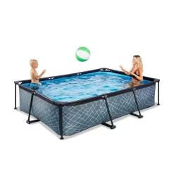 EXIT Frame Pool 300X200X65Cm (12V Cartridge Filter) - Grijs^ Zwembaden