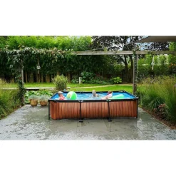 EXIT Frame Pool 300X200X65Cm (12V Cartridge Filter) - Grijs^ Zwembaden