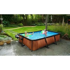 EXIT Frame Pool 300X200X65Cm (12V Cartridge Filter) - Grijs^ Zwembaden