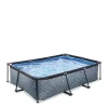 EXIT Frame Pool 220X150X60Cm (12V Cartridge Filter) - Grijs^ Zwembaden