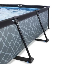 EXIT Frame Pool 220X150X60Cm (12V Cartridge Filter) - Grijs^ Zwembaden