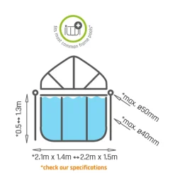 EXIT Overkapping T.B.V. Frame Pool 220X150Cm^ Zwembaden
