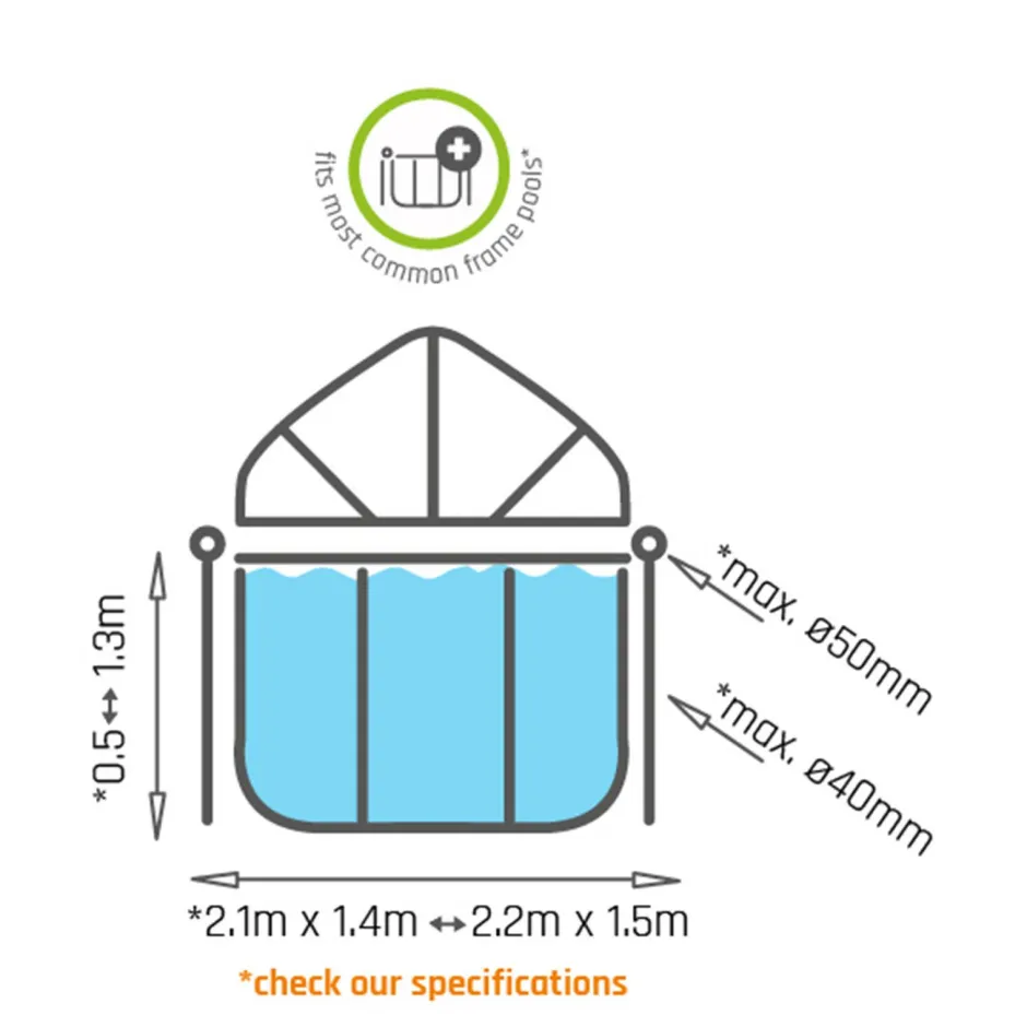EXIT Overkapping T.B.V. Frame Pool 220X150Cm^ Zwembaden